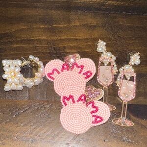 Chic earrings, all three in a bundle for one price